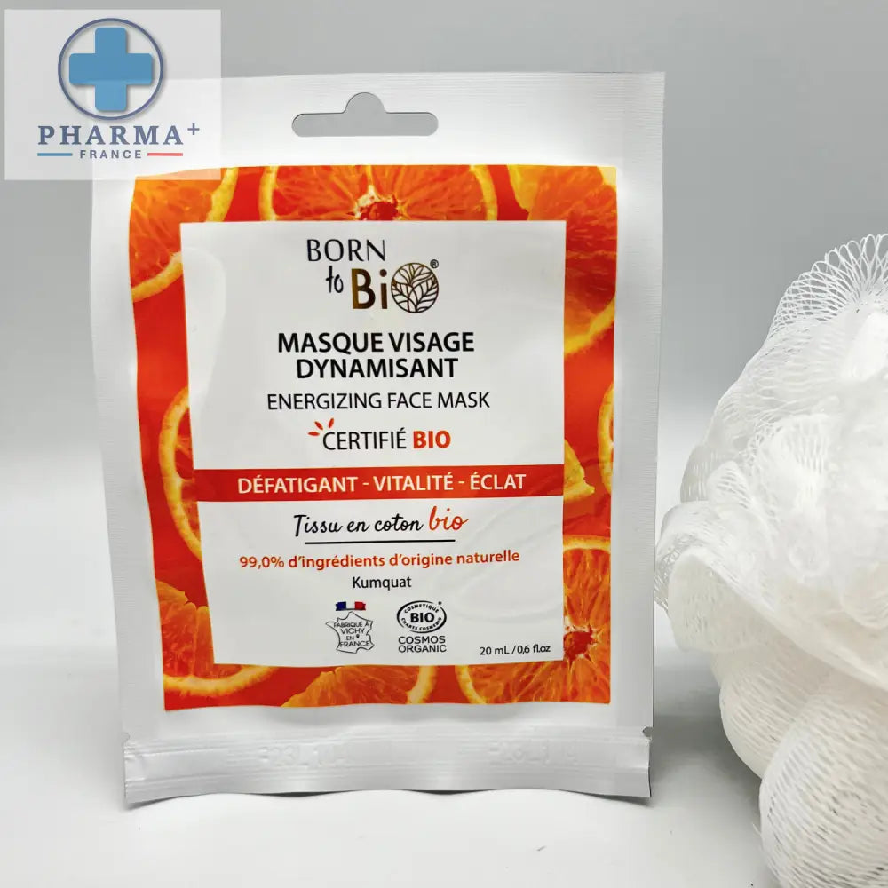 Masque visage Dynamisant en coton - Certifié Bio-3