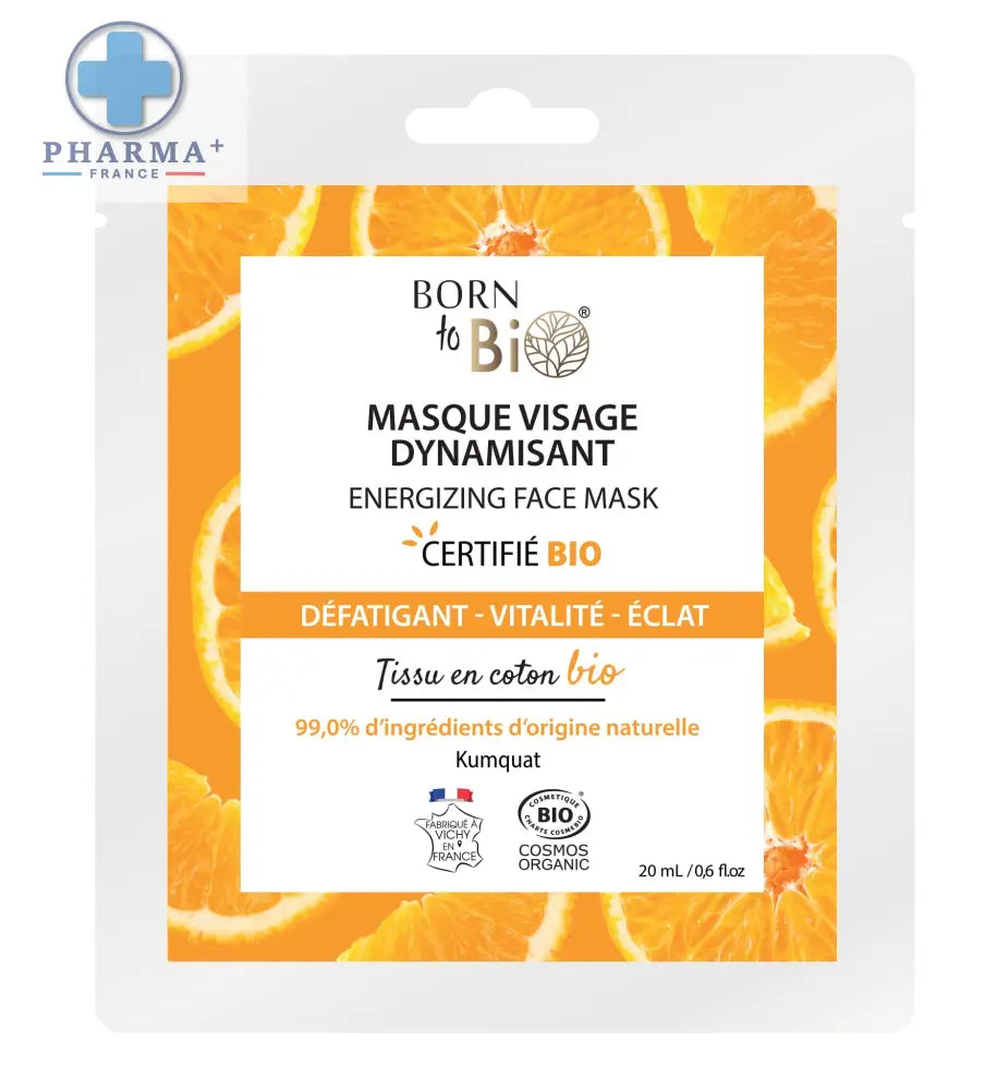 Masque visage Dynamisant en coton - Certifié Bio-0