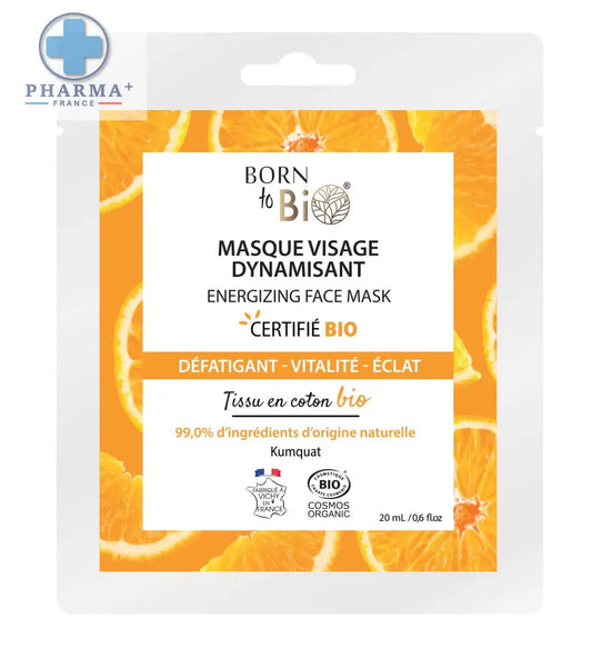 Masque visage Dynamisant en coton - Certifié Bio-0