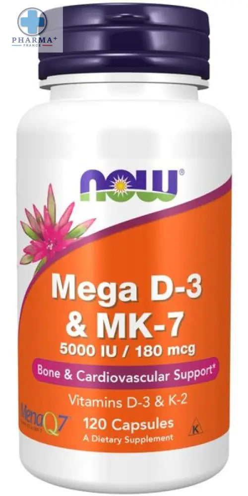 Mega D-3 & MK-7 120 caps – NOW Foods