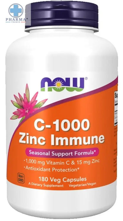 C-1000 Zinc Immune 180 Gélules NOW Foods