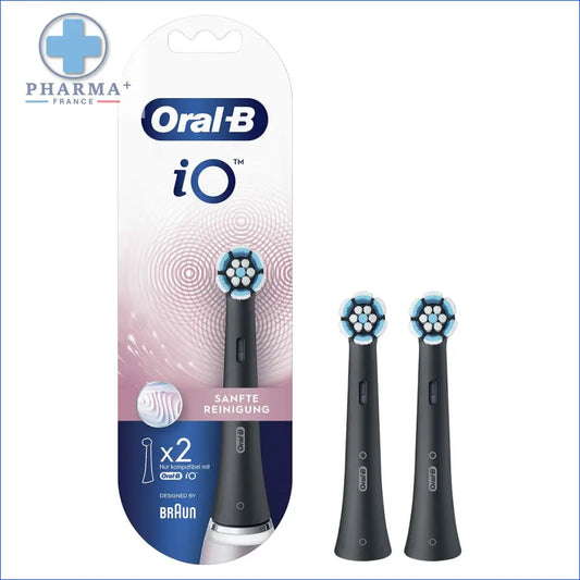 Alt text pour groupe Nobélis : Pack de têtes de brosse à dents Oral-B iO nettoyage doux avec deux pièces supplémentaires