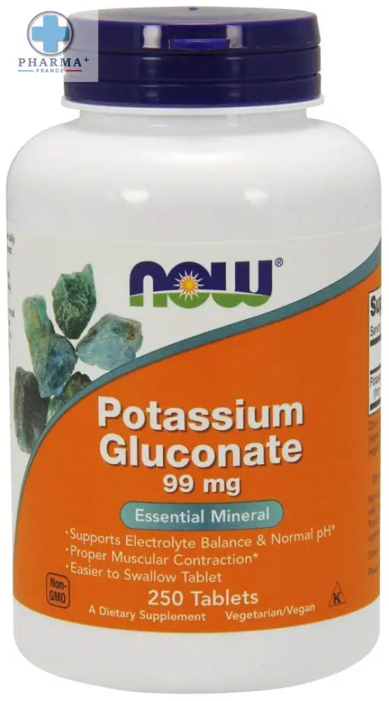 Potassium Gluconate 250 tabs – NOW Foods