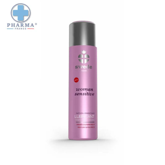 Photo d’un lubrifiant à base d’eau Swede Woman Sensitive 100 ml en bouteille rose