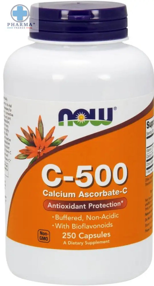 Vitamin C-500 Calcium Ascorbate-C 250 caps – NOW Foods