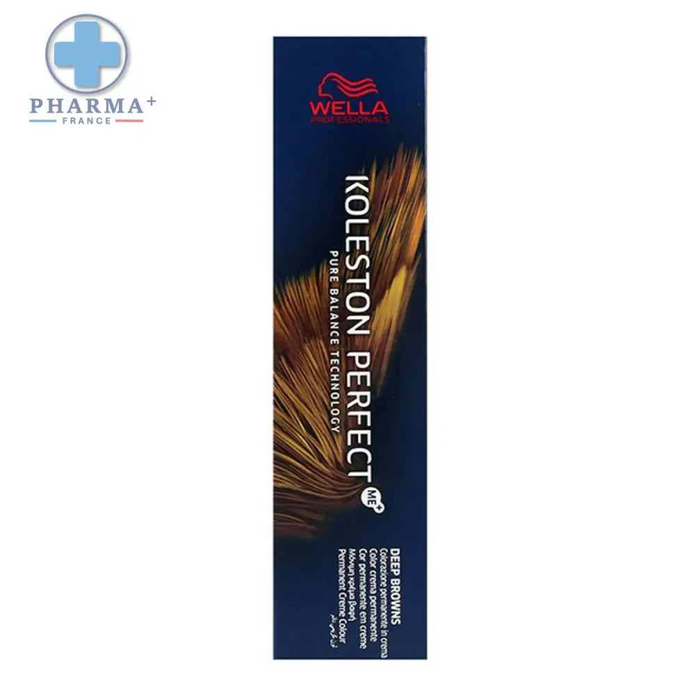 Boîte Wella Koleston coloration permanente châtain foncé intense